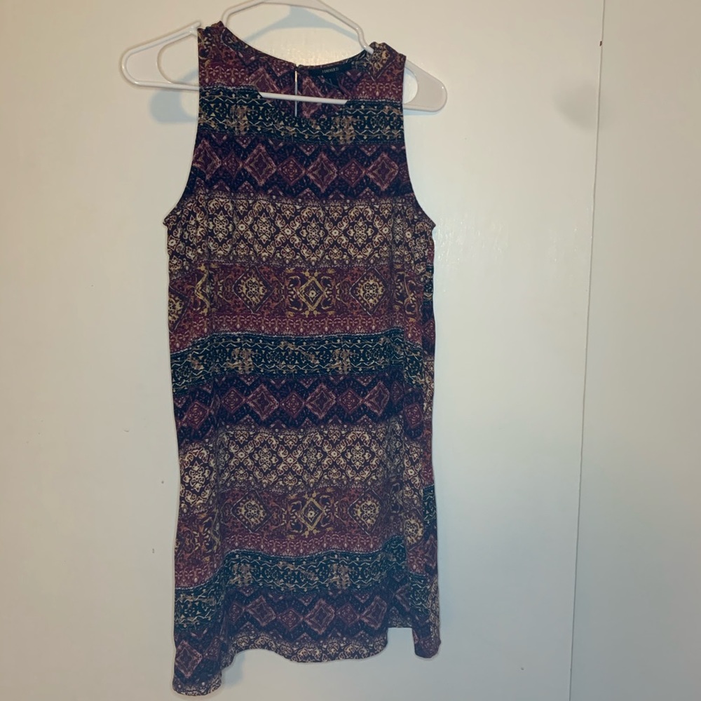 Abstract dark patterned dress